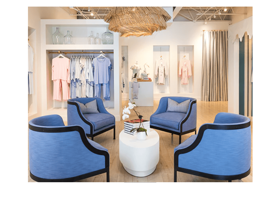 photo of the interior of Lake Pajamas Atlanta store, one of the best boutique shopping in Atlanta