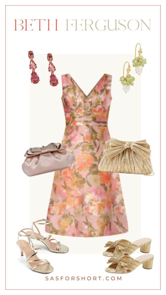 Serious About Styling | SAS For Short shares a collage of a floral dress with accessories 