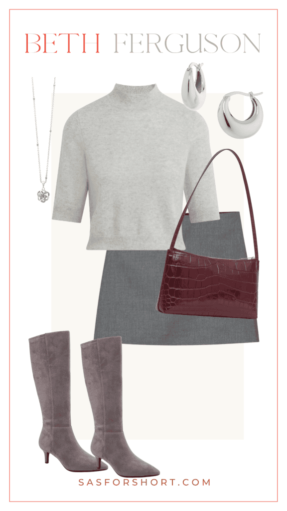 Mini Skirt + Opaque Tights +Knee-High Boots (or Over-The Knee Boots)